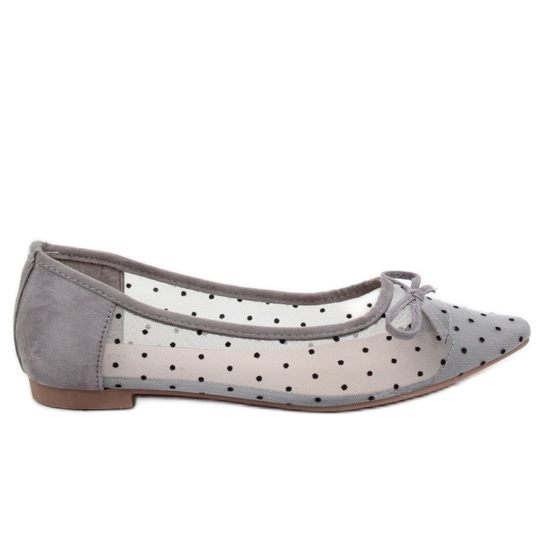 Šedé dámské balerínky LT119P Grey šedá Šedé dámské balerínky LT119P Grey šedá