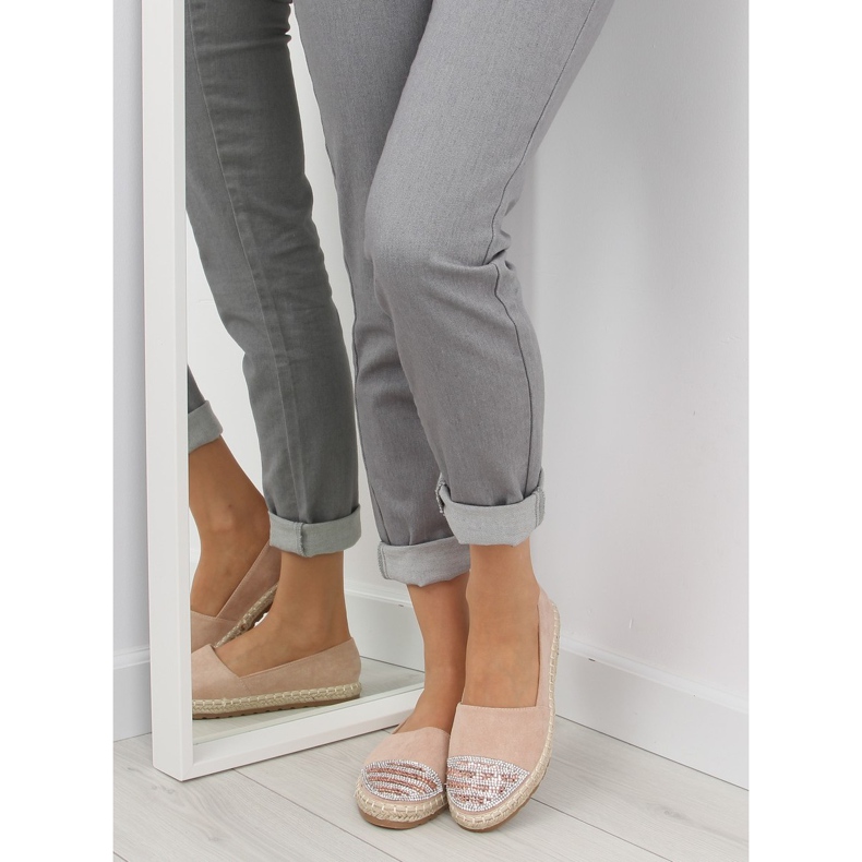 Růžové Espadrilles pro ženy H8-102 Champagne II-GAT růžový
