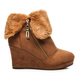 Sergio Todzi Podzimní klínové boty hnědý Sergio Todzi Podzimní klínové boty hnědý