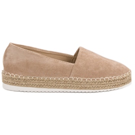 Small Swan Béžové semišové espadrilky béžový