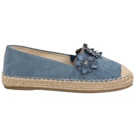 Espadrilky s květinami modrý Espadrilky s květinami modrý