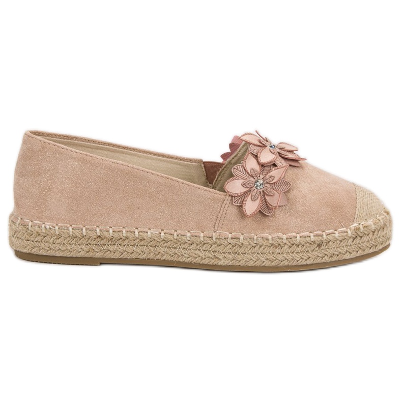 Espadrilky s květinami růžový