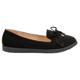 Comer Černé semišové balerínky černý