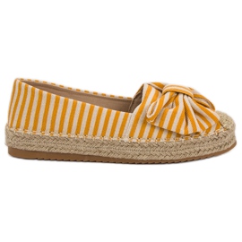 Pruhované espadrilky žluť