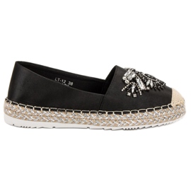 Černé espadrilky s ornamenty černý