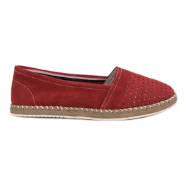 Filippo Espadrilky z červené kůže červený