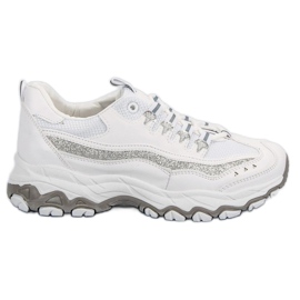Tenisky se třpytkami bílý