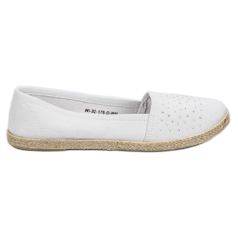 Bílé espadrilky s krystaly bílý Bílé espadrilky s krystaly bílý