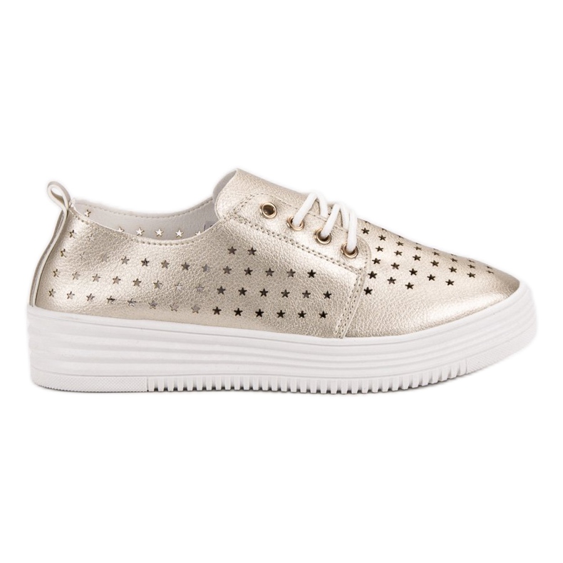 Zlaté prolamované tenisky zlatý