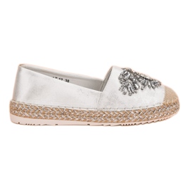 Bílé espadrilky s ornamenty bílý