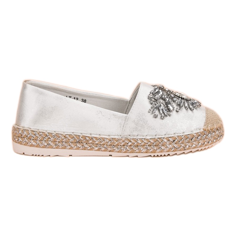Bílé espadrilky s ornamenty bílý
