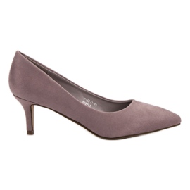 Ideal Shoes Pohodlná čerpadla na čepu fialový Ideal Shoes Pohodlná čerpadla na čepu fialový