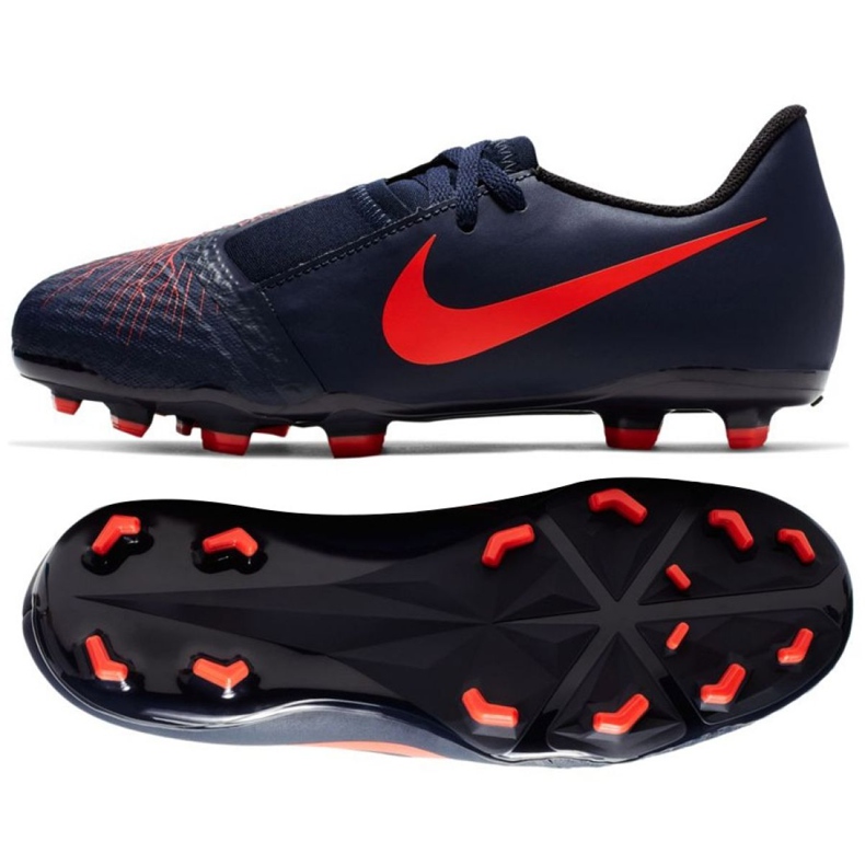 Kopačky Nike Phantom Venom Academy Fg Jr AO0362-440 vícebarevný námořnická modrá