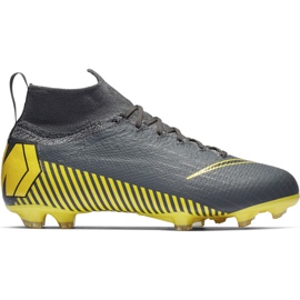 Kopačky Nike Mercurial Superfly 6 Elite Fg Jr AH7340-070 černý šedá