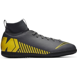 Sálová obuv Nike Mercurial Superfly X 6 Club Ic Jr AH7346-070 černý šedá