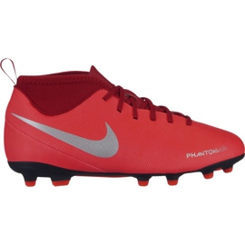 Kopačky Nike Phantom Vsn Club Df Fg Mg Jr AO3288-600 červená vícebarevný