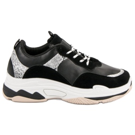 Černé tenisky se vzorem černý