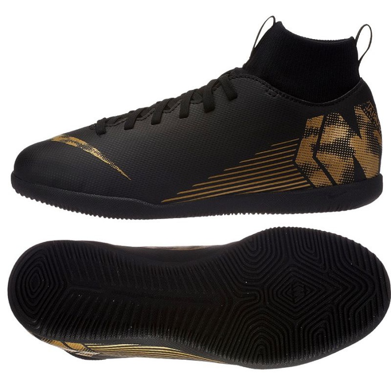 Sálová obuv Nike Mercurial SuperflyX 6 Club Ic Jr AH7346-077 černá černá Sálová obuv Nike Mercurial SuperflyX 6 Club Ic Jr AH7346-077 černá černá
