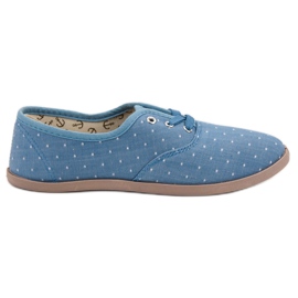 Tenisky s tečkami modrý