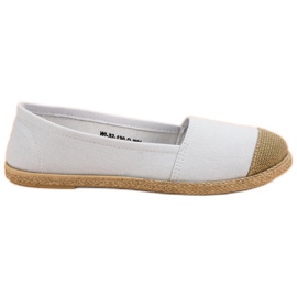 Módní bílé espadrilky bílý