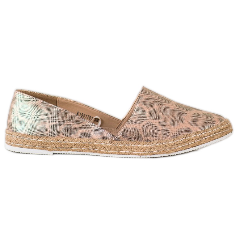 Kylie Skvrnité espadrilky béžový zlatý