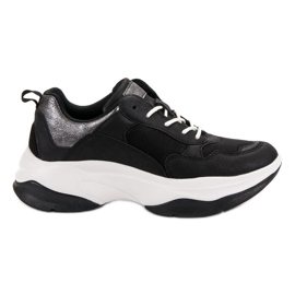 Kylie Módní černé tenisky černý