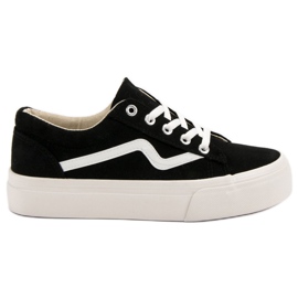 Kylie Módní černé tenisky černý