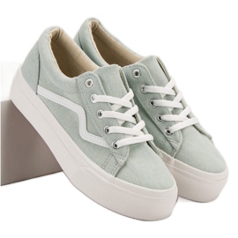 Kylie Módní zelené tenisky zelený