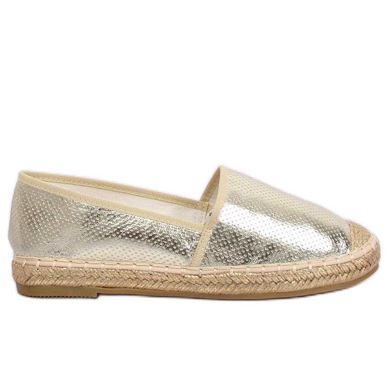Kovové zlaté espadrilky A645-ESP-1 Gold zlatý