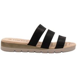 Černé pantofle VINCEZA černý