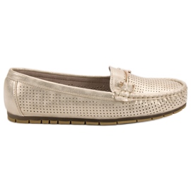 Kylie Lesklé mokasíny žluť