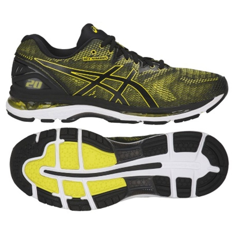 Asics Běžecké boty Ascis Gel Nimbus 20 M T800N-8990 černá žlutá