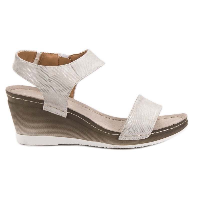 Klínové sandály VINCEZA šedá