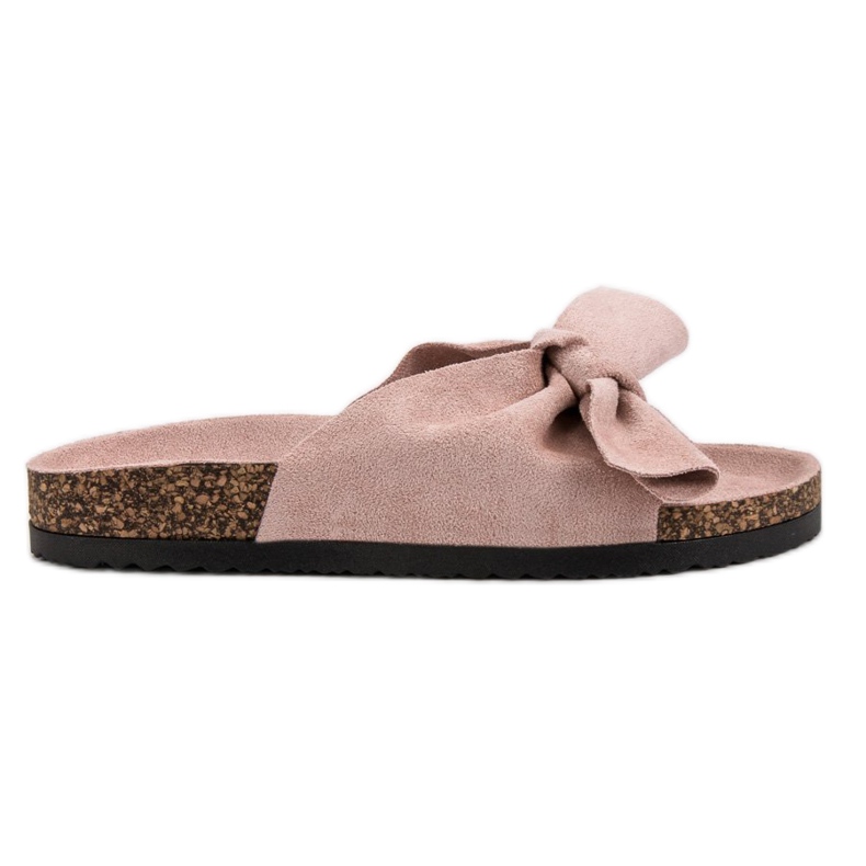 Pantofle VINCEZA S Mašlí růžový Pantofle VINCEZA S Mašlí růžový