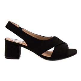 Kylie Semišové černé sandály černá