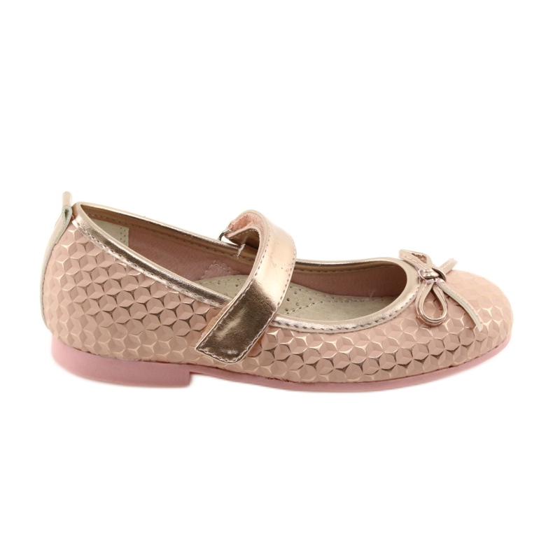 Dívčí mašle baleríny American Club GC16 žlutá růžový