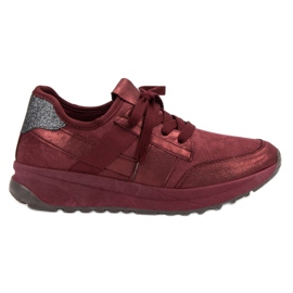 Ideal Shoes Nazouvací sportovní obuv červený
