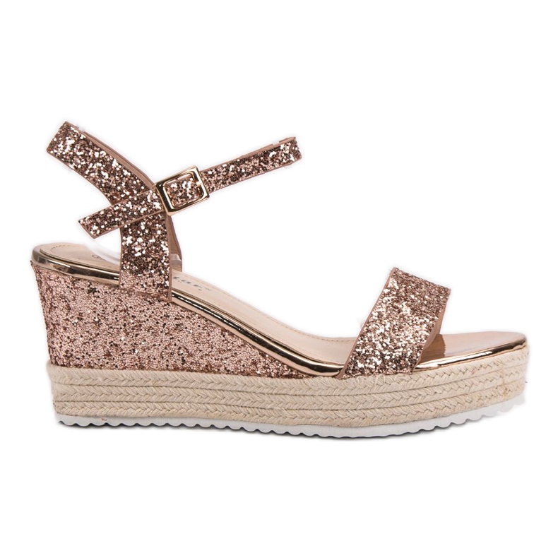 Seastar Pohodlné sandály na klínku žlutá Seastar Pohodlné sandály na klínku žlutá