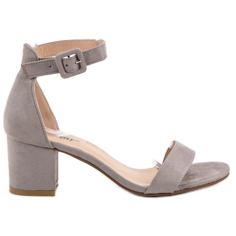 Seastar Šedé sandály na vysokém podpatku šedá