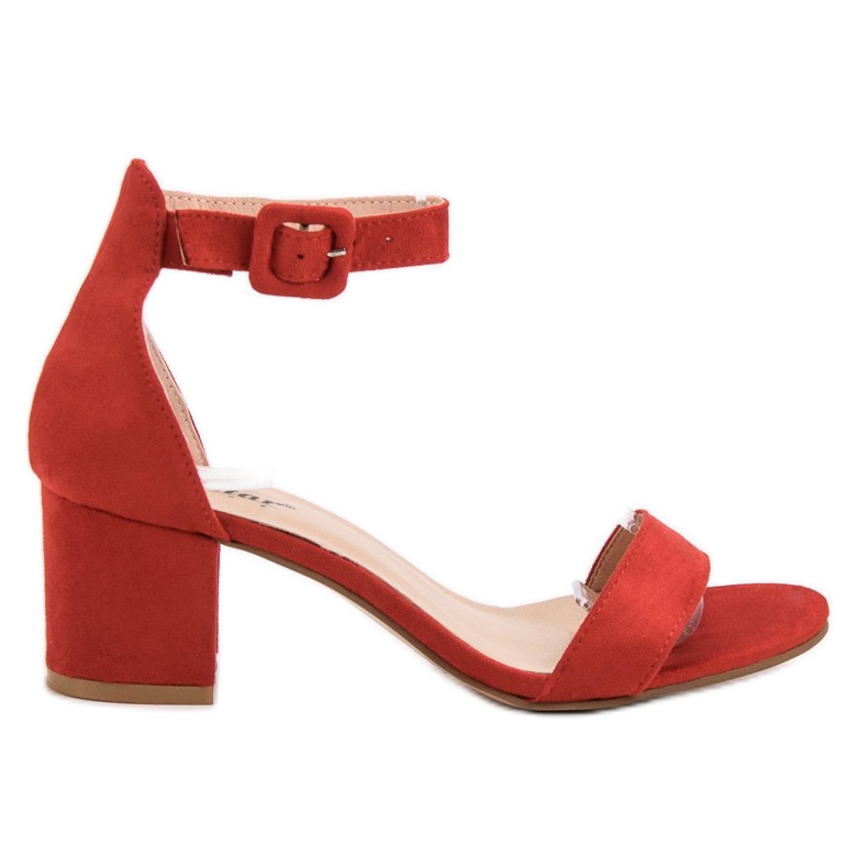 Seastar Červené sandály na vysokém podpatku