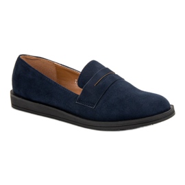Best Shoes Tmavě modré ležérní mokasíny námořnická modř