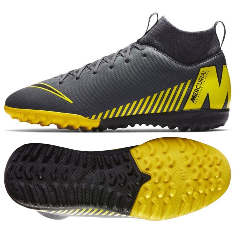 Kopačky Nike Mercurial SuperflyX 6 Academy Gs Tf Jr AH7344-070 vícebarevný šedá