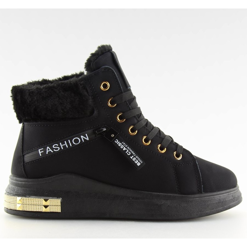 Tenisky teplé černé W19-25 Black II-GAT černá