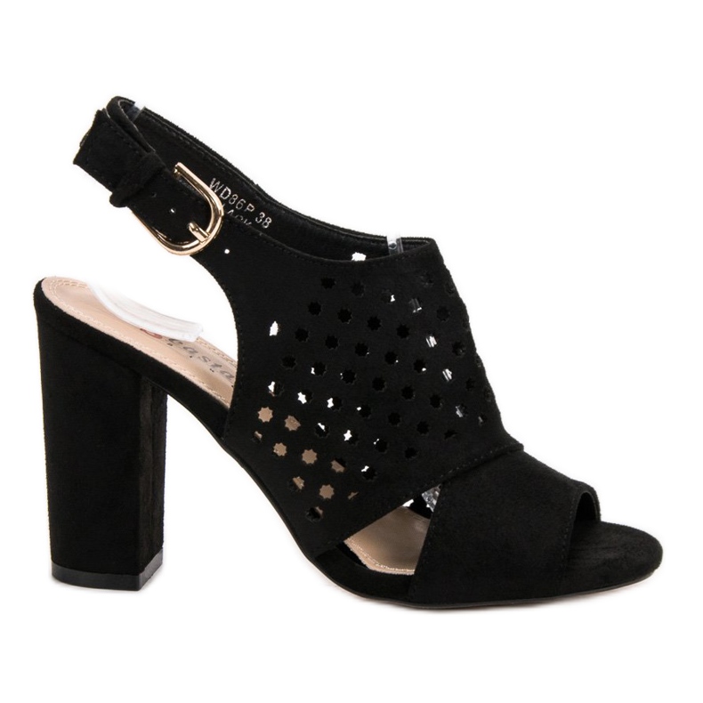 Seastar Prolamované stavěné sandály černá