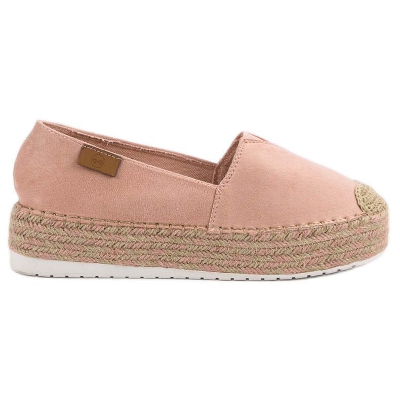 Forever Folie Růžové espadrilky na platformě růžový