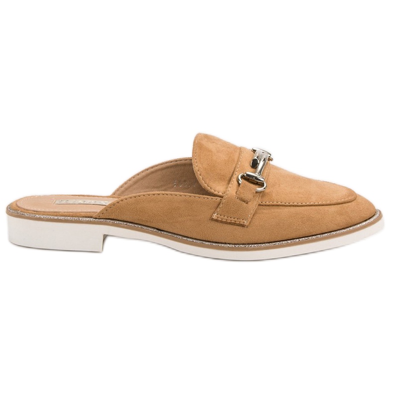 Elegantní dámské pantofle hnědý Elegantní dámské pantofle hnědý