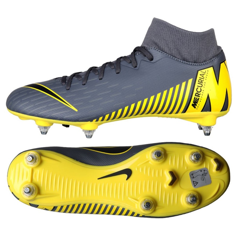 Kopačky Nike Mercurial Superfly 6 Academy Sg M AH7364-070 černá šedá