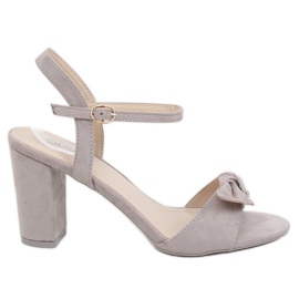 Sandály na šedém sloupku GH1508 Grey šedá Sandály na šedém sloupku GH1508 Grey šedá