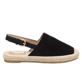 Černé espadrilky s otevřenou patou černé HH-119 Black černý