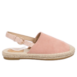 Espadrilky s otevřenou patou růžové HH-119 Pink růžový